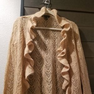 I.N.C Gold Ruffled Cardigan M